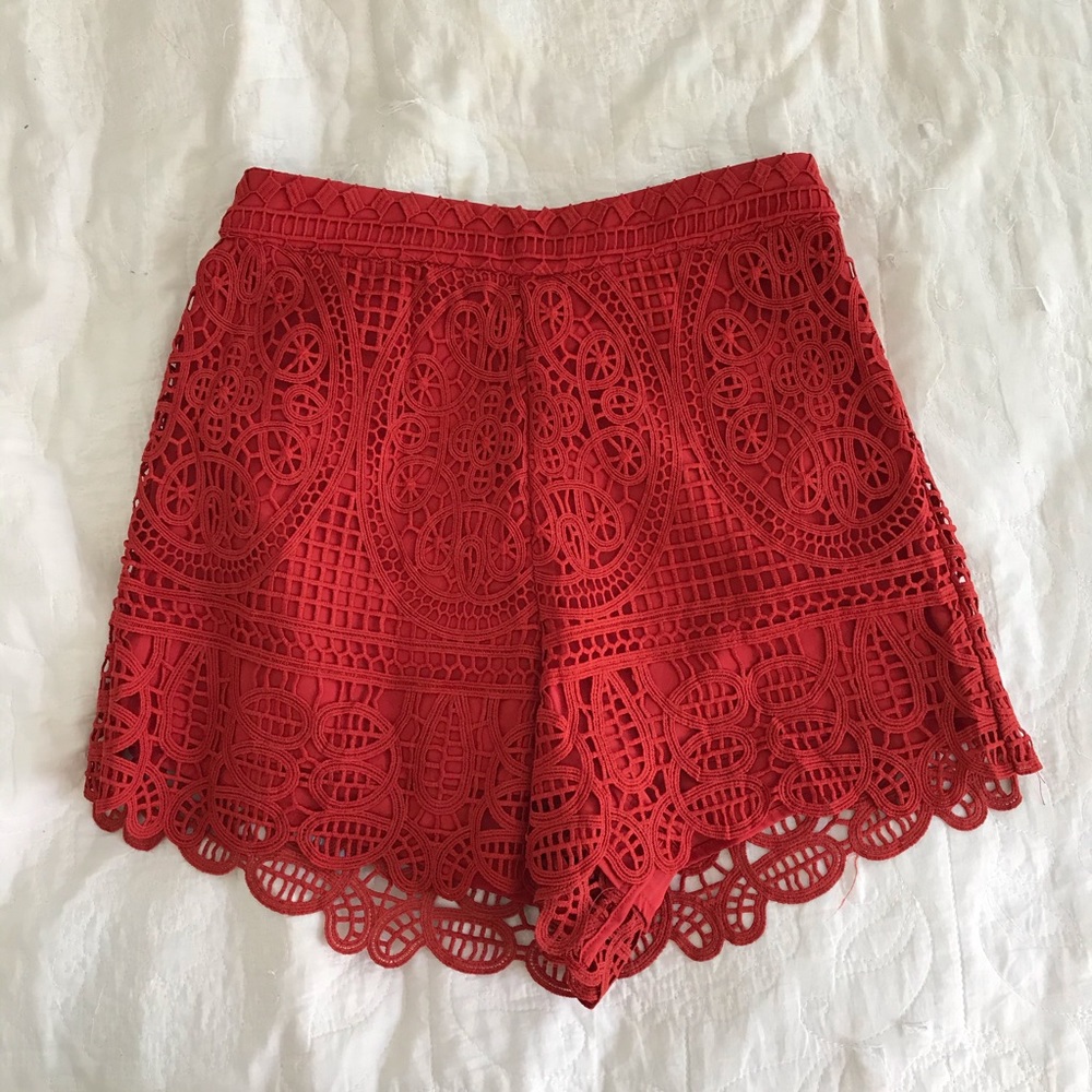 Lovers + Friends lace shorts